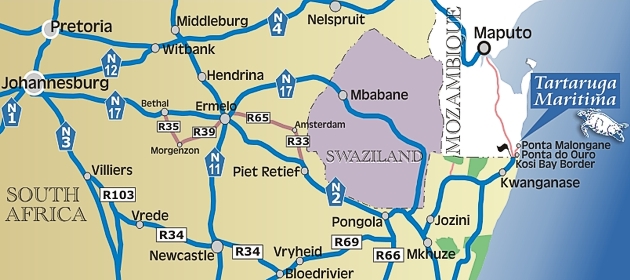 Mapr of directions to Tartaruga Maritima